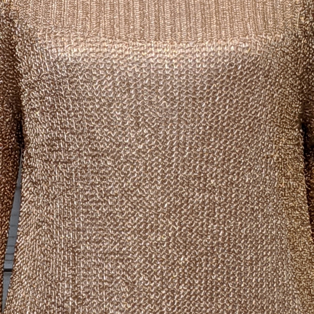 CHICO'S Copper Mesh over Polyester Shell Sz 2... - Picture 6 of 16
